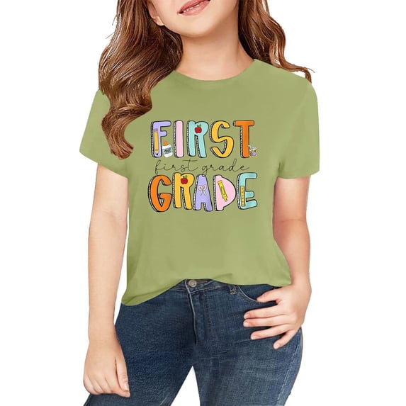 LNMQLPDBS Graphic Baby Tees 4t White Tshirt Girls Red Tshirt Size 8 Shirts White Shirt Girls Spring Clothes Teen Girls Clothes 14/16 Girls, Light Green 8-9 Years