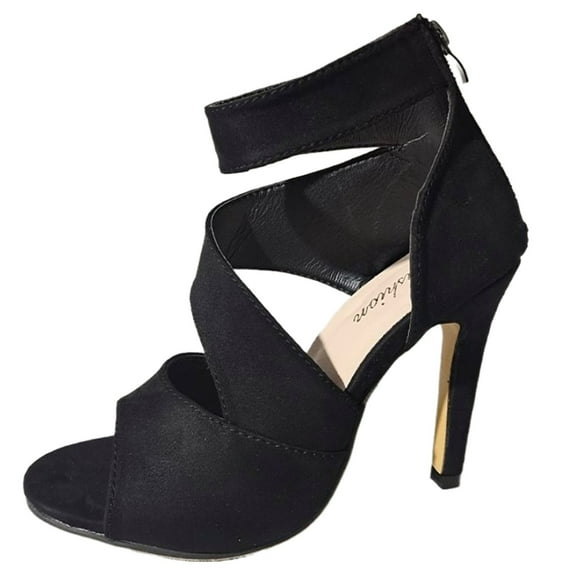 LNMQLPDBS High Heel Sandals for Women Fashion Women High Heels Breathable Buckle Strap Casual Peep Toe Sandals