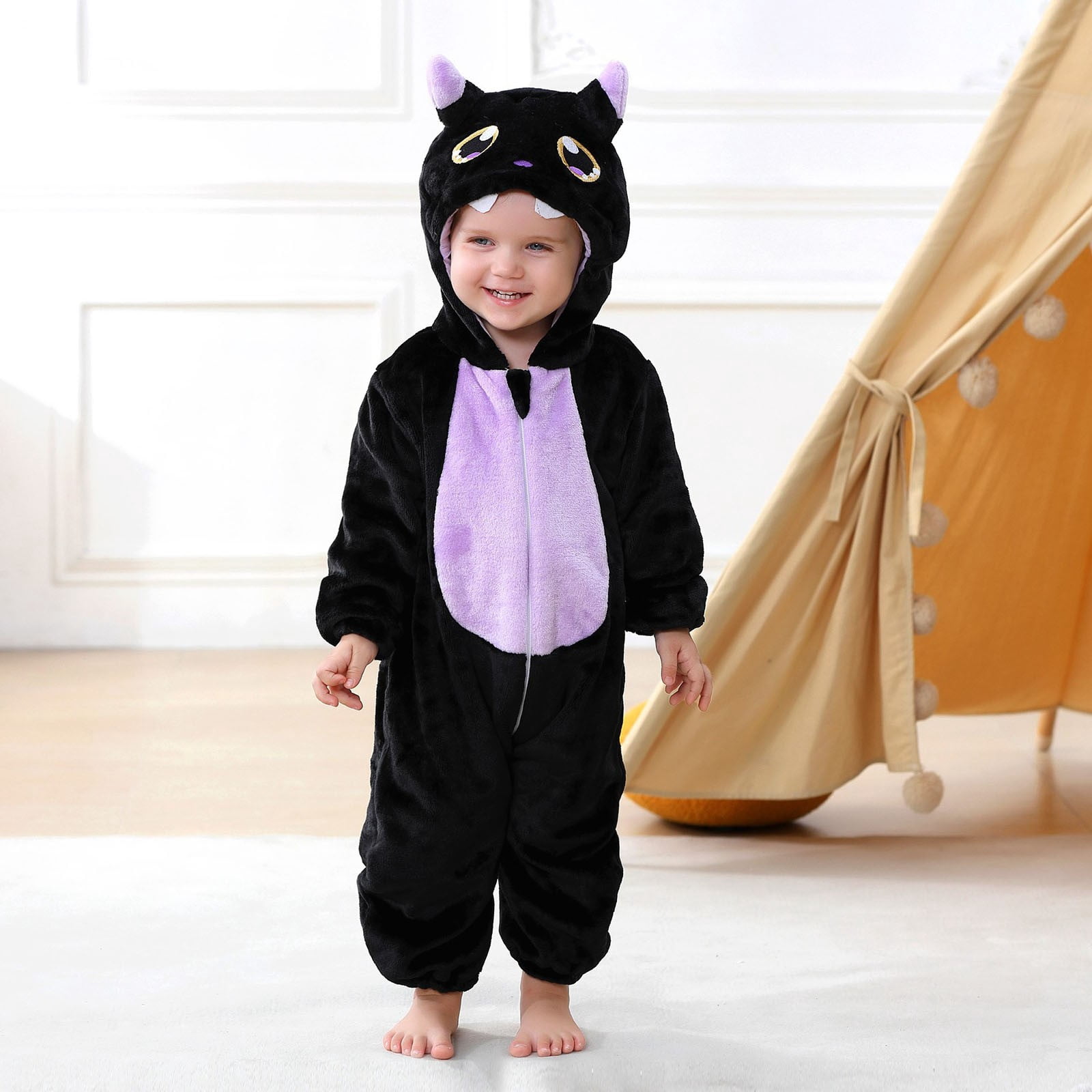 LNMQLPDBS Hooded Jumpsuit Cat Ankle Brushed Frequent Subtle Trim ...