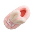thumbnail image 1 of LNMQLPDBS House Slippers Boys Girls Warm Slippers Cartoon Rabbit Animal Slippers Kids Winter Indoor Household Shoes Fuzzy Slippers Pink 5-5.5 Years, 1 of 1