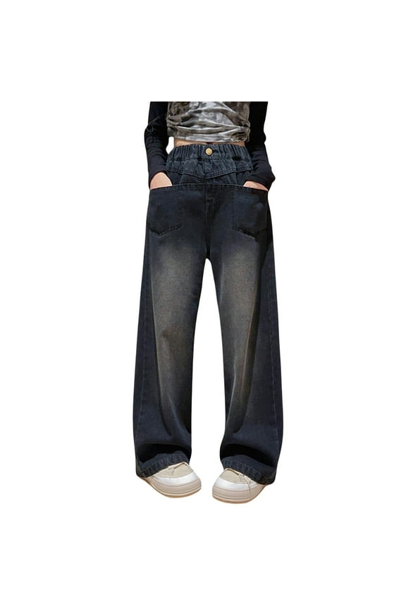 Jeans Boys Black Mom Jeans Slim Fit Pants Boys Sweat Pants Preppy Pants Cool Christmas Gifts for Kids 2t Girl Clothes Boys 4t Clothes