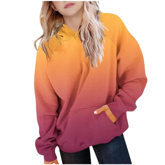 LNMQLPDBS Junior Tops Girls Long Sleeve Tops Size 7-8 Funny Baby Tees Under Shirt White Tshirts Christmas Shirts for Kids Baby Girl Clothes 24 Months, Orange 13-14 Years