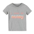 thumbnail image 1 of LNMQLPDBS Kids Summer Shirts Letters Print T Shirts Short Sleeve Classic Crewneck Tees for Mother's Day Birthday T-Shirt Infant to Big Kid Basic Tops Grey 8-10 Years, 1 of 3