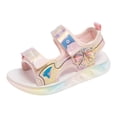 thumbnail image 1 of LNMQLPDBS Kids Summer Shoes Comfort Soft Sole Tie-Dye Platform Summer Outdoor Sandals Casual Trendy Beach Sandals Girls Athletic Shoes Girls' Sandals for Outdoor Athletic Pink 9-9.5 Years, 1 of 9