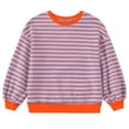 thumbnail image 1 of LNMQLPDBS Kids Sweatshirts Loose Pullover Long Sleeve Tops Crewneck Striped Shirts Toddler Girl Casual Graphic Tees Baby Girl Gifts, 1 of 1