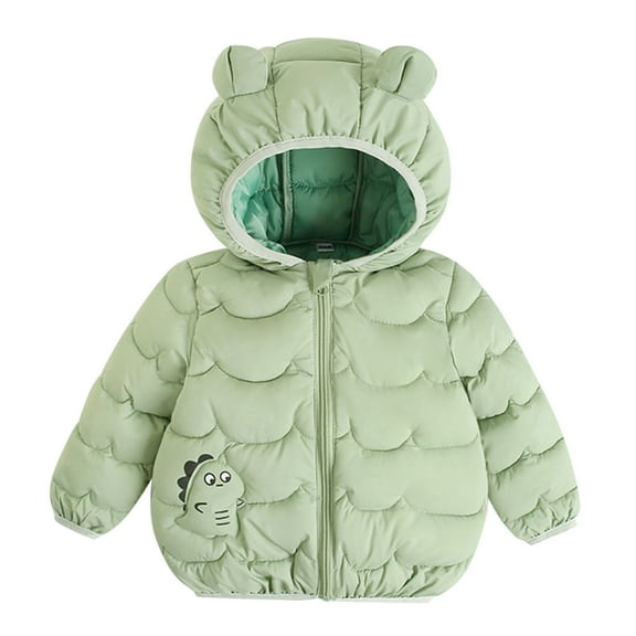 LNMQLPDBS Kids Winter Jacket Toddler Girl Long Sleeve Shirts 4t Boy Snowsuit Sports Hoodie 10-12 Girls Clothes Kids Christmas Clothes Size 5 Boys, Green 12-18 Months