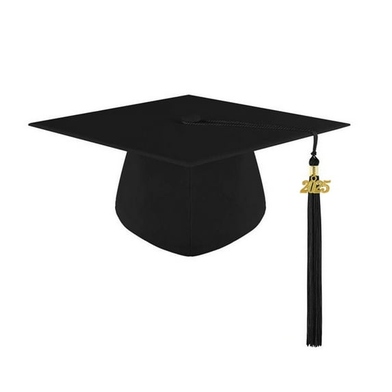 LNMQLPDBS Kindergarten Graduation Cap Class of 2025 with Tassel for Kindergarten Preschool Graduation Ceremony Toddler Gifts Boys Girls Black Grad Cap Adjustable Elastic Black 2-12 Years