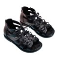 thumbnail image 1 of LNMQLPDBS Little Girl Shoes Kids Soild Color Bowknot Decoration Ankle Shoes with Zipper Back Flat Non Slip Princress Shoes Beach Shoes Girls Sandals Size 3 Girls Dress Sandals for Daily, 1 of 8