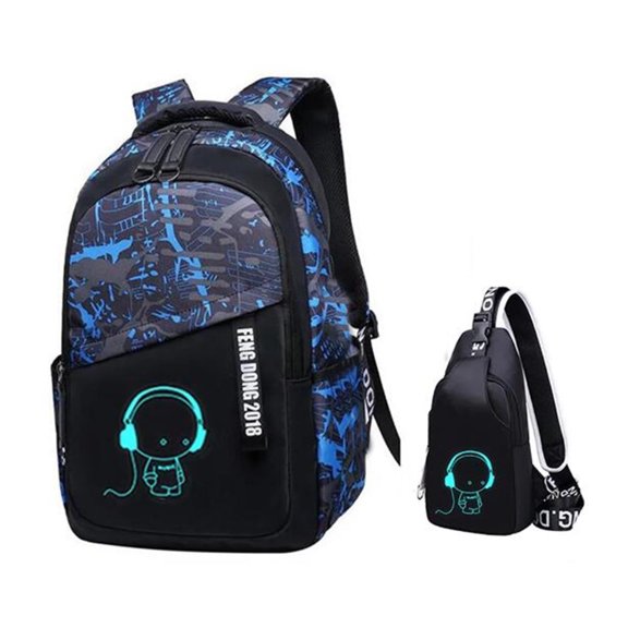 LNMQLPDBS Men's Backpack Junior High School Student Backpack Backpack Computer Bag Load Reducing And Wear