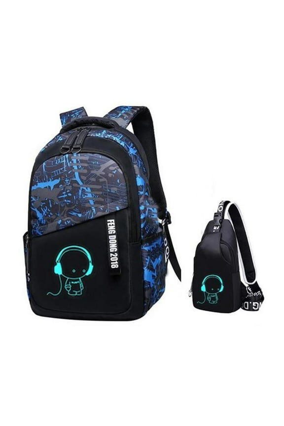 Men's Backpack Junior High School Student Backpack Backpack Computer Bag Load Reducing And Wear