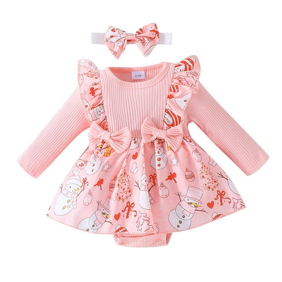 LNMQLPDBS Mother Daughter Christmas Dresses 18 Month Christmas Dress Girls Christmas Tutu Dress Toddler Dress Princess Dress Up for 2 Year Old Girls, Pink 0-3 Months