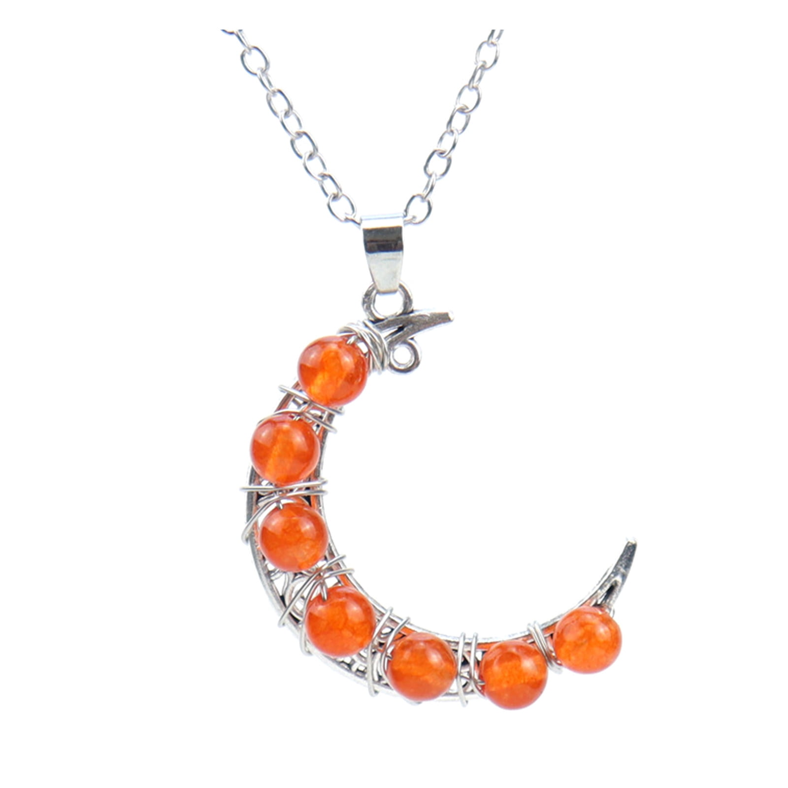 GZQ Fish Pendant Necklace For Women - Layered Beach Jewelry With Orange Accents