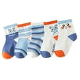 thumbnail image 1 of LNMQLPDBS Newborn Socks Unisex Baby Crew Socks 5 Packs Soft Non-Slip Shorty Socks Plaid Color Block Cartoon Letters Striped Breathable Floor Socks Baby Boy Gifts for Baby Shower AH 0-2 Years, 1 of 9