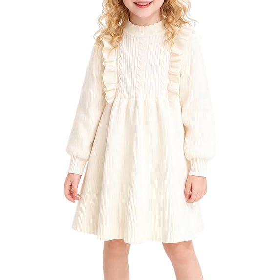 LNMQLPDBS Princess Gown Dress with Built in Shapewear Plus Size Formal Dresses Kids Clothes Girls Size 7-8 Girls Christmas Clothes Neutral Baby, Beige 15-16 Years