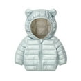 thumbnail image 1 of LNMQLPDBS Quilted Jacket Baby Snowsuit 0-3 Months Bear Hoodie with Ears Boys Sherpa Hoodies 3t Clothes Girls 24 Month Boy Clothes Winter Fall Clothes, Green 12-18 Months, 1 of 4