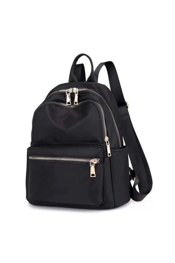 Rains Backpack Small Backpack Purse for Women Waterproof Backpack with Water Bottle Holder Backpack for Men Travel Preppy Backpack School, Black