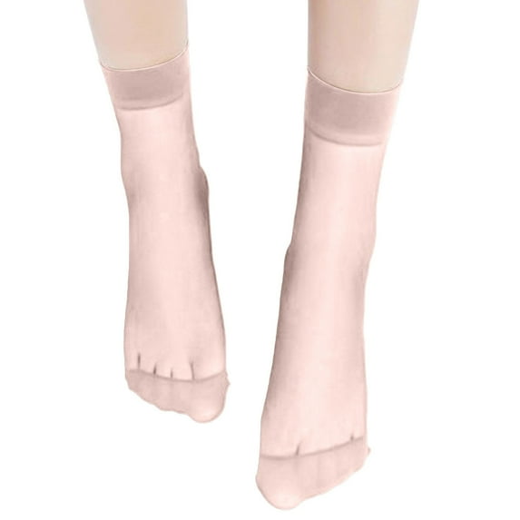 LNMQLPDBS Sheer Ankle Socks Thin Nylon Transparent Ankle High Hosiery Socks Short Dress Stockings for Women and Girls
