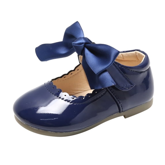 LNMQLPDBS Shoes for Kids Solid Color Leather Flat Shoes Baby Girl Comfort Breathable Single Shoes Children Dance Shoes Performance Shoes with Adjustable Buckle Girls Baby Dress Shoes