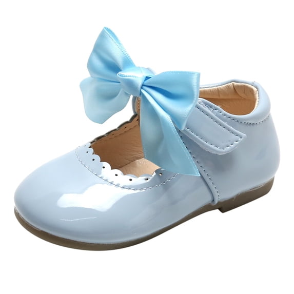 LNMQLPDBS Shoes for Kids Solid Color Leather Flat Shoes Baby Girl Comfort Breathable Single Shoes Children Dance Shoes Performance Shoes with Adjustable Buckle Girls Baby Dress Shoes