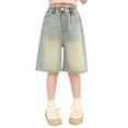 thumbnail image 1 of LNMQLPDBS Shorts for Teens Girls Volleyball Shorts 3-6 Month Girl Clothes Kids Clothes Girls Size 10-12 Bicycle Shorts Kids Soccer Shorts Plus Size, Light Blue 10-11 Years, 1 of 7