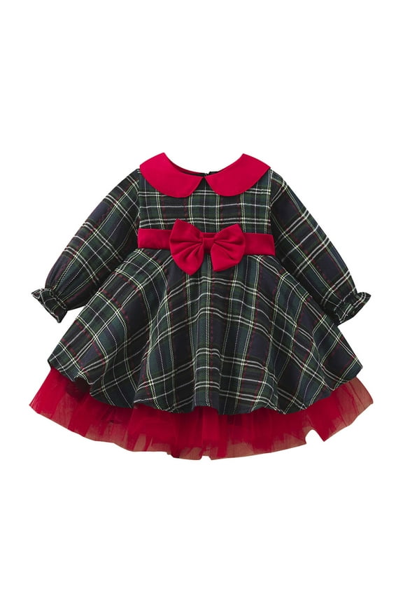Smocked Christmas Dress Toddler Christmas Dresses for Little Girls Toddler Xmas Dress Holiday Mini Dress Plus Size Holiday Dress, Red 12-18 Months