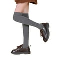 thumbnail image 1 of LNMQLPDBS Stockings Calf Socks Summer Thin Knee High Socks School Uniform Dress Socks Seamless Toe Soft Basic Tube Socks for Girls Over Knee Socks Multycolor Option Grey 3-12 Years, 1 of 6