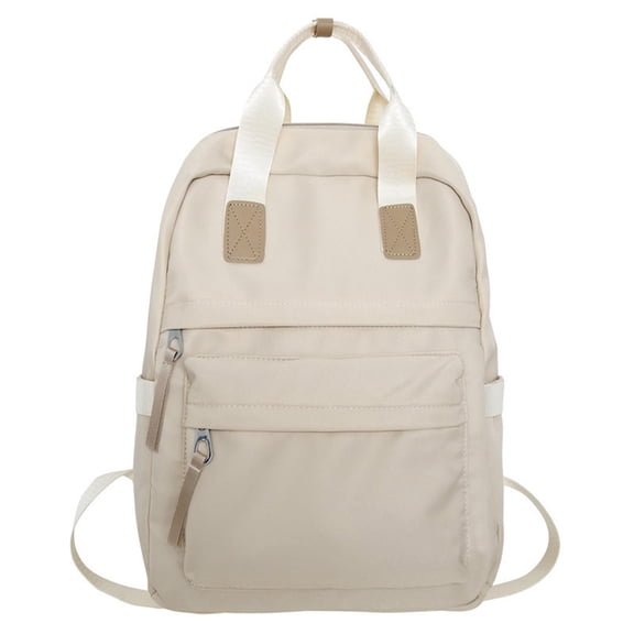 LNMQLPDBS Student Backpack Solid Color Versatile Backpack Travel Large Capacity Bag