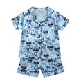 thumbnail image 1 of LNMQLPDBS Summer Cartoon Print Short Sleeve Sleepwear Cozy Home Pajamas Size 2 to 6 Years, 1 of 4