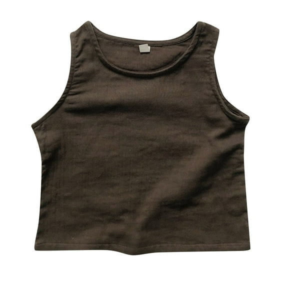 LNMQLPDBS Summer Tank Tops Standard Straps Solid Color Crewneck Sleeveless Stylish Tops Kids Tank Tops for Girls Cute 2 Year Old Boy Clothes Beach Clothes Unisex Baby Clothes Army Green 5-6 Years
