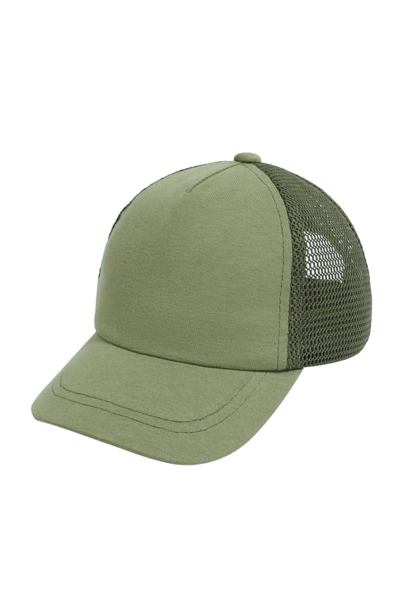 Sun Hats for Kids Baseball Cap Washed Cotton with Mesh for Kids Adjustable Golf Toddler Color Block Hat for Boys & Girls for School Holiday and Daily Sun Protection Army Green 1-3 Years