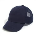 thumbnail image 1 of LNMQLPDBS Sun Hats for Kids Baseball Cap Washed Cotton with Mesh for Kids Adjustable Golf Toddler Color Block Hat for Boys & Girls for School Holiday and Daily Sun Protection Navy 1-3 Years, 1 of 5