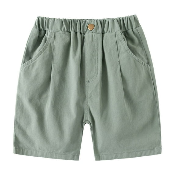 LNMQLPDBS Sweat Shorts Boy Shorts Youth Basketball Shorts Athletic Shorts for Boys 3t Shorts Boys Bike Shorts with Pockets Baby Newborn Clothes, Green 2-3 Years