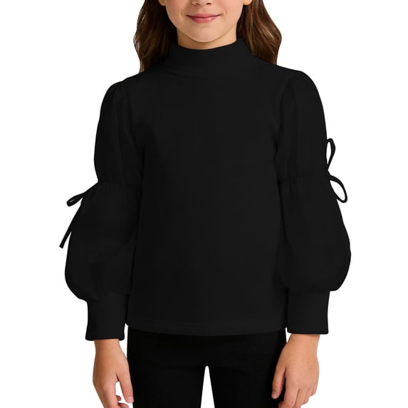 LNMQLPDBS Teen Girl Tops Girls White Blouse Size 10-12 Girls Tops Size 14-16 Long Sleeve Shirts for Toddler Girls Cute Shirts Y2k Button Down Shirt, Black 4-5 Years