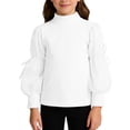 thumbnail image 1 of LNMQLPDBS Teen Girl Tops Girls White Blouse Size 10-12 Girls Tops Size 14-16 Long Sleeve Shirts for Toddler Girls Cute Shirts Y2k Button Down Shirt, White 18-24 Months, 1 of 9