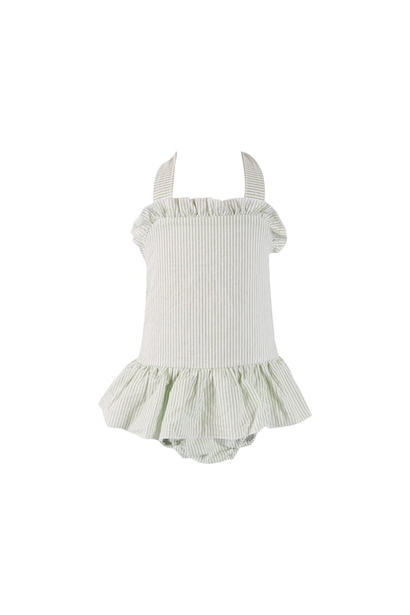 Toddler Bathing Suit Girls Ruffle Trim One Piece Bathing Suit Beach Swimwear Baby Girl Swimsuit 6-9 Months Beach Sport Bikini Set for Swimming Pool Toddler Gift for Girl Summer Beachwear