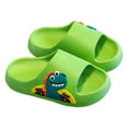 thumbnail image 1 of LNMQLPDBS Toddler Beach Shoes Girls Cute Cartoon Dinosaur Soft Sole Comfort Slip Non Slip Open Toe Shower Bathroom Slipper Sandals Water Shoes Ideal Kids Swim Shoes Green 6-6.5 Years, 1 of 4