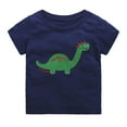 thumbnail image 1 of LNMQLPDBS Toddler Boy Clothes Dinosaur Letters Graphic Printed Embroided T Shirt Short Sleeve Crewneck Casual Tops 12-18 Month Girl Clothes Cute Summer T Shirts for Kids Baby Unisex, 1 of 9