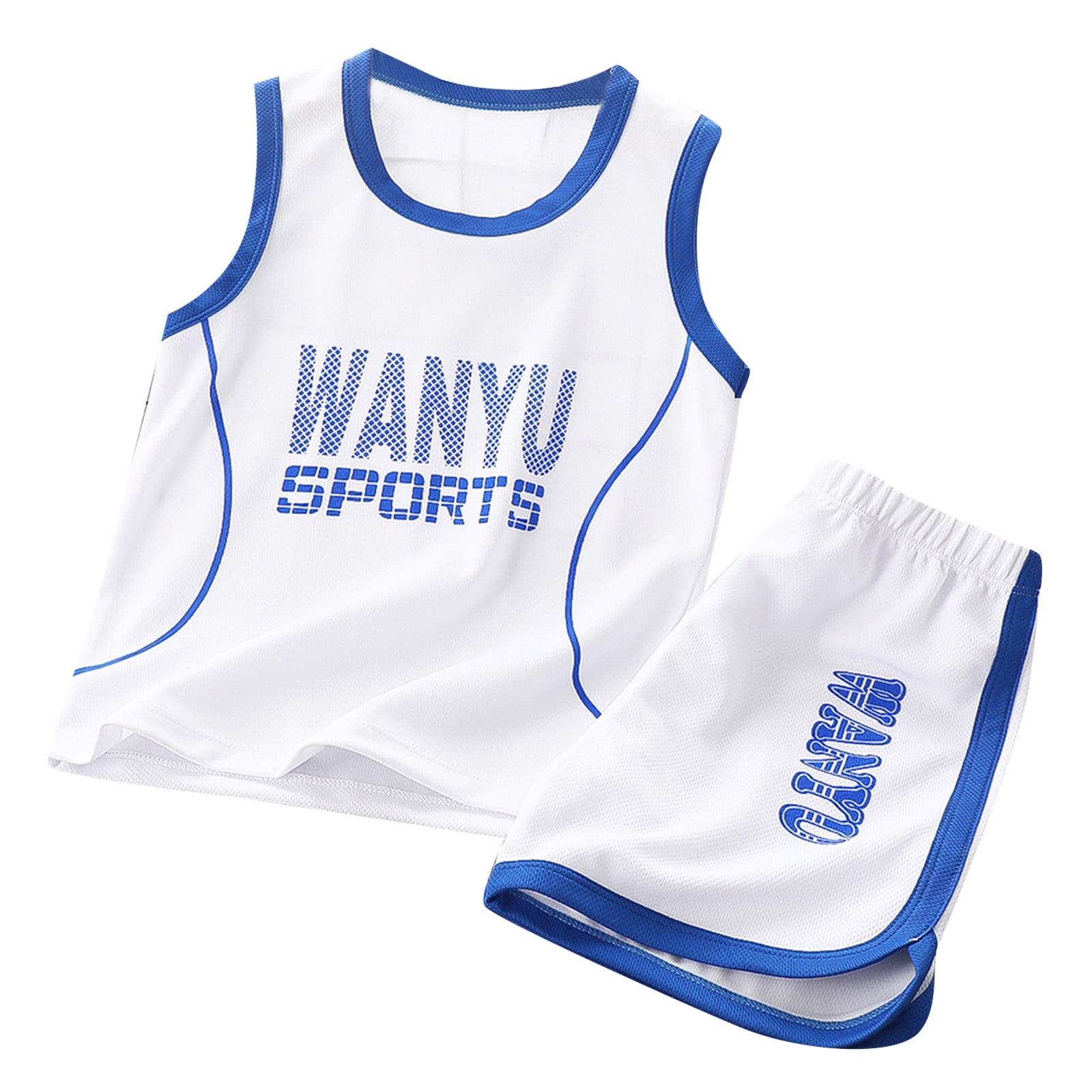Toddler Boy Set Unisex Baby Letters Print Quick Dry Short Sleeve Tshirt + Shorts 2pcs Outfits with Mesh Sport Clothes 3 Year Old Boy Gifts Boys' Activewear for Outdoor Play and Train