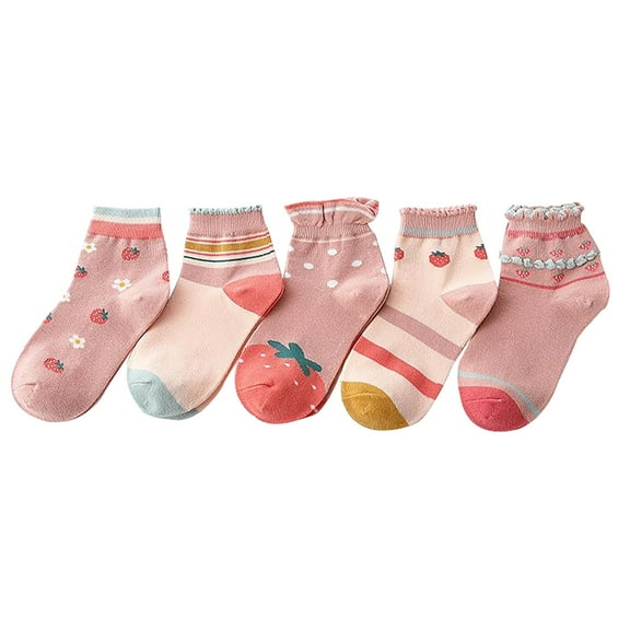 LNMQLPDBS Toddler Boy Socks 5 Pairs Color Block Cartoon Striped Breathable Floor Socks Baby Socks 0-6 Months Seamless Socks for Kids Unisex Baby Socks Soft Non-Slip for Babies Toddler Athletic Socks