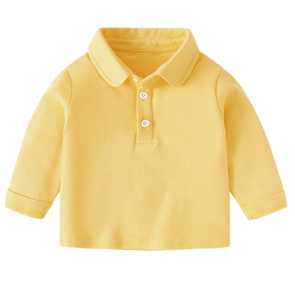 LNMQLPDBS Toddler Boy Sweatshirt Solid Color Long Sleeve Turn Down Collar Shirts Kids Button Down Lapel Shirt Boy Baby Clothes Cute Top for Spring Summer Party Vacation School Blouse