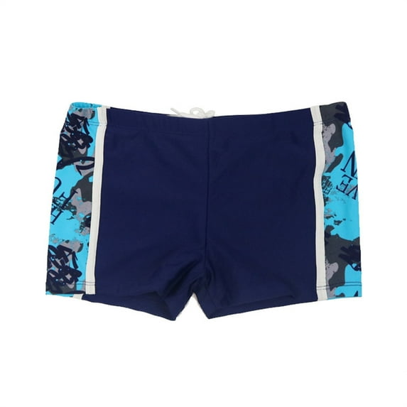 LNMQLPDBS Toddler Boy Swimsuit Letters Graphic Striped Printed Elastic Swim Shorts Baby Boy Swim Trunks for Swimming Pool Kids Surfing Bathing Suit Seaside Beach Swimwear Navy 9-10 Years