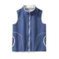 thumbnail image 1 of LNMQLPDBS Toddler Boys Fleece Zip Up Vest Kids Lightweight Thermal Gilet Boys Warm Sleeveless Jacket School Outdoor Winter Outerwear with Contrast Piping and Curved Seam, 1 of 6