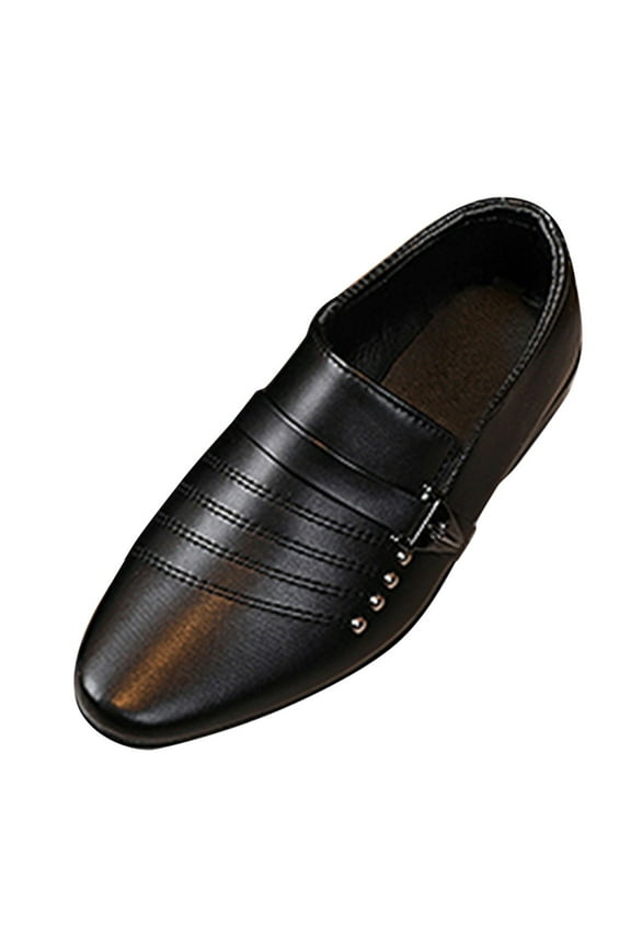 Toddler Boys Shoes Leather Shoes Kids Dressy Performance Shoes Student Single Flat Shoes Casual British Style Baby Boy Dress Shoes for Communion Wedding Party and Family Photo