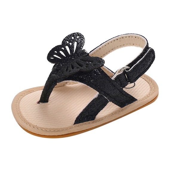 LNMQLPDBS Toddler Flip Flops Girl Summer Beach Shoes with Bowknot Open-Toe Outdoor Casual Girls Sandals Lightweight Trendy Flat Solid Color Non-Slip Soft Sole Shoes Baby Girl Cute Sandals