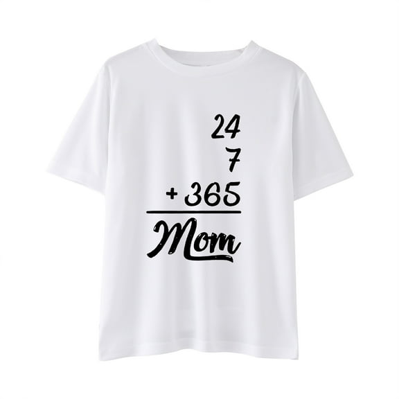 LNMQLPDBS Toddler Girl Clothes Boys Shirts Short Sleeve Letters Prints Graphic Casual Crewneck T Shirt Mothers Day Baby Clothes Summer Tops Purple 4-5 Years