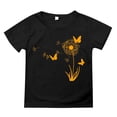 thumbnail image 1 of LNMQLPDBS Toddler Girl Clothes Summer Flower Printed Shirts Short Sleeve Crewneck Loose T-Shirts Casual Soft Cute Tops for Teen Girls Black 11-12 Years, 1 of 3