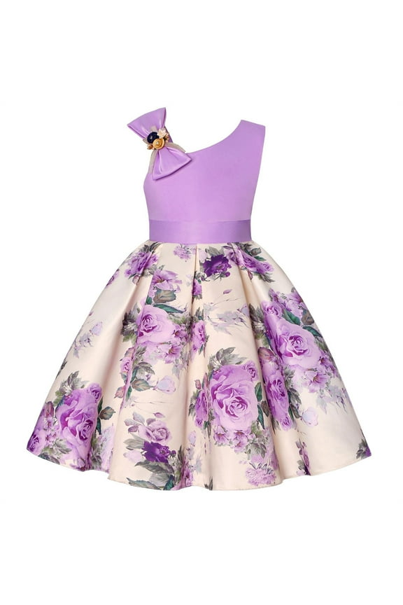 Toddler Girl Dresses Floral Dress Casual Top Christmas Gifts Dance Clothes Couples Gift Gifts Under 15 Dollars 18month Boy Clothes, Purple 9-10 Years