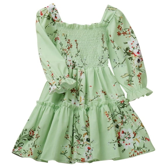 LNMQLPDBS Toddler Girl Dresses Plus Size Thanksgiving Dress New Years Baby Girl Outfit Boy Gifts 8-10 Gifts Under 10 18month Girl Clothes Boys 10-12, Green 3-4 Years