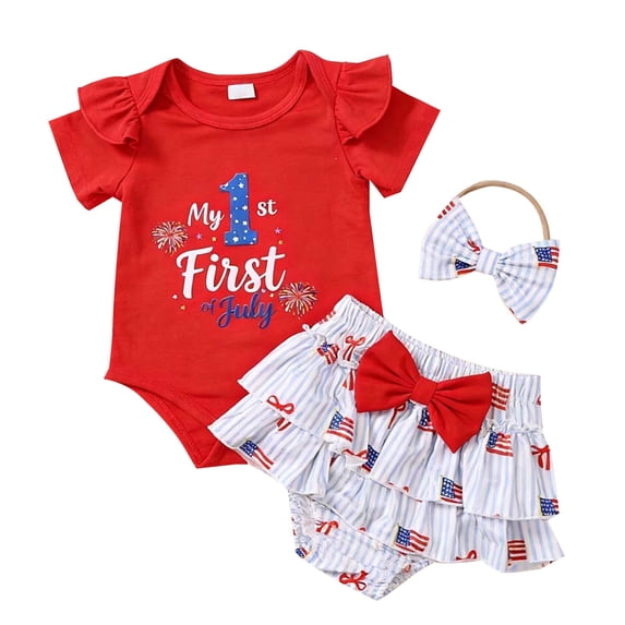 LNMQLPDBS Toddler Girl Sets Letters Printed Short Sleeve Romper Bodysuit & Floral Print Ruffle Hem Shorts 2pcs Outfits Baby Girl Gifts 12 Month Girl Clothes Cute Summer Toddler Sets