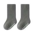 thumbnail image 1 of LNMQLPDBS Toddler Girl Socks Solid Color Vertical Stripes Ribbed Breathable Floor Socks with Grips Baby Socks 6-12 Months Soft Non-Slip Shorty Socks for Unisex Baby Toddler Athletic Socks, 1 of 6